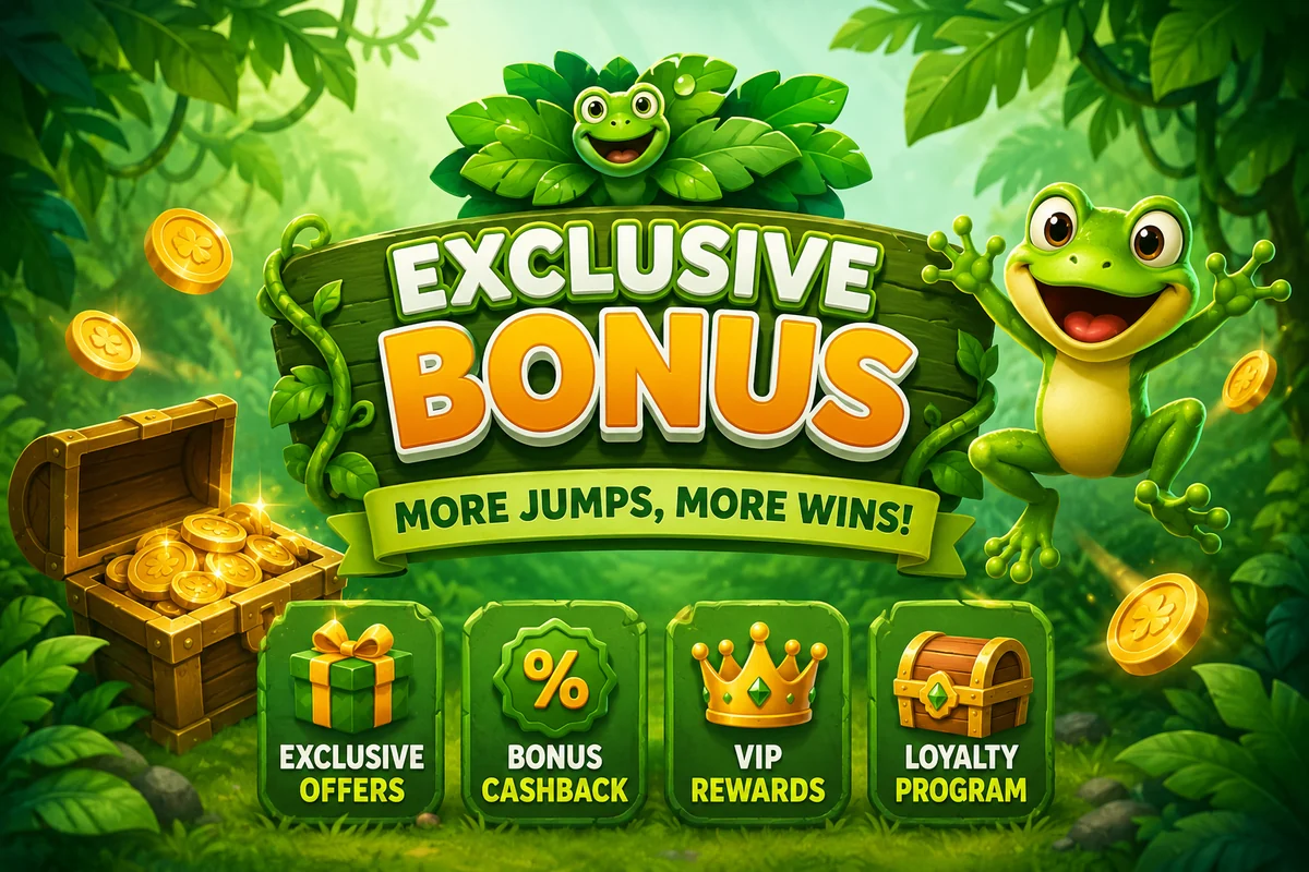 Frogger Jump Casino welcome bonus